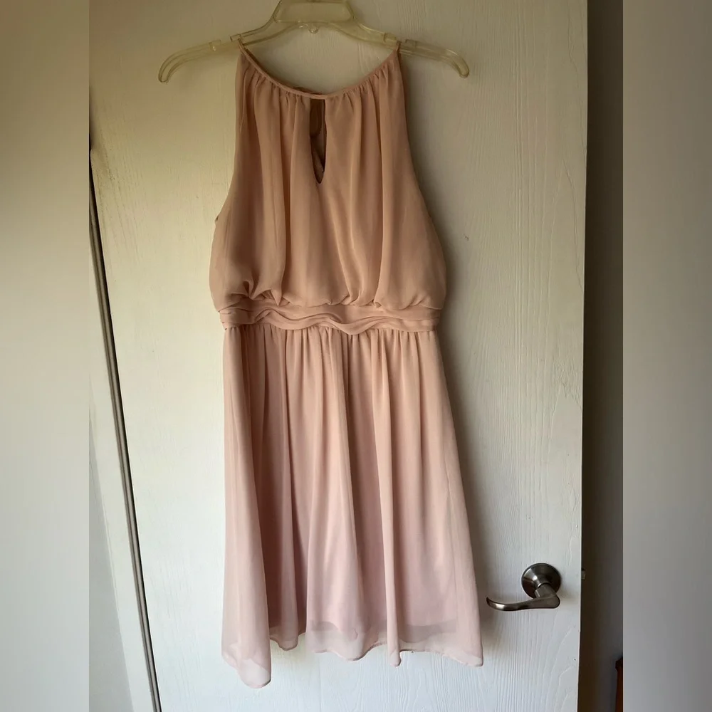 Adrianna Papell blush bridesmaid dress - size 8 - Picture 1 of 3